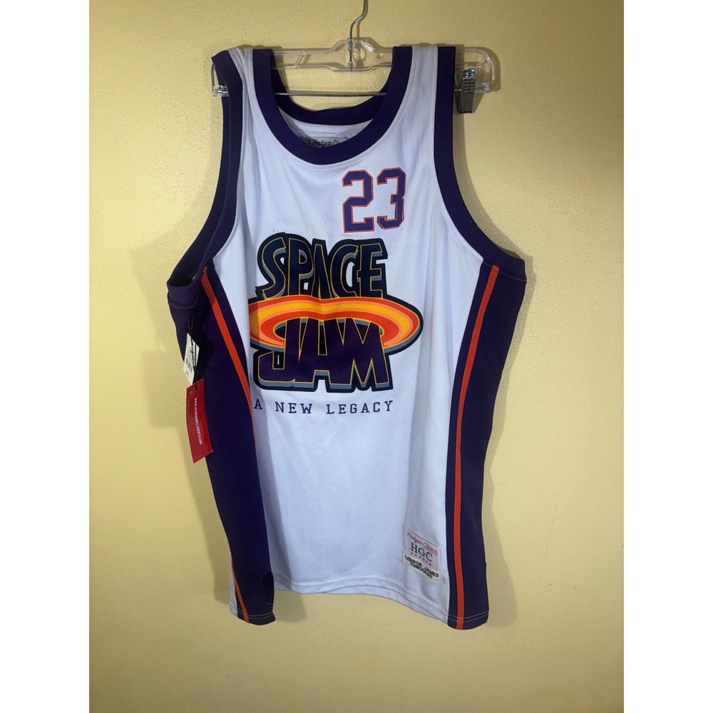 Headgear Classics LeBron James Space Jam A New Legacy Jersey 23 White Purple 2XL